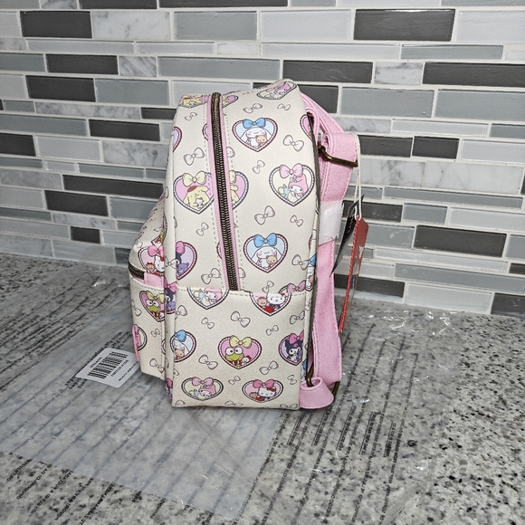 Loungefly Hello Kitty And Friends Bestie Hearts Mini Backpack (Light pink) - Picture 4 of 11